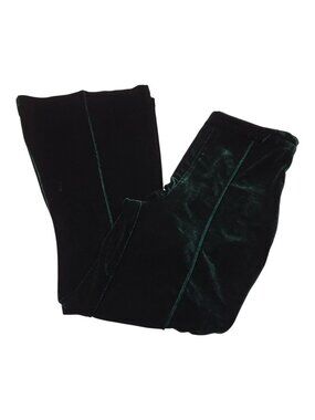Lulus Womens Green Velvet Flared Pants Small Green Stretch Beautiful